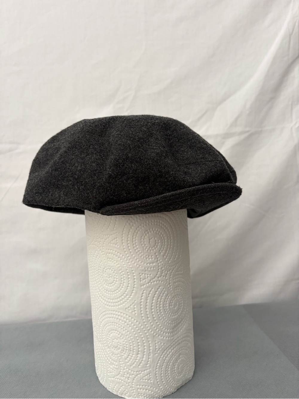 Country Gentleman Wool Cashmere Newsboy Flat Cap Gray Size M Italy(A734)